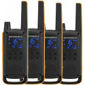 Two-way Radio - Motorola T82 Quad Pack 16 Channels Black/orange