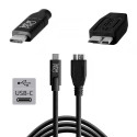 TetherPro USB-C to 3.0 Micro-B 4.6 m Black