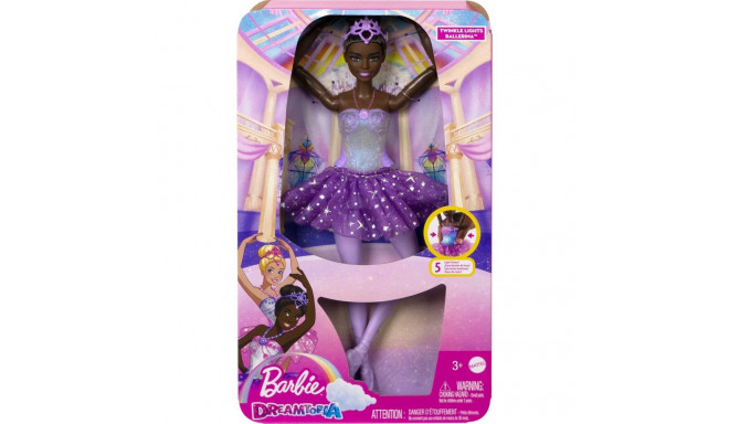 Barbie Mattel Ballerina Doll Magic Lights Brunette HLC26