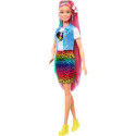 Barbie Barbie Doll - Colorful hair, leopard (GRN81)