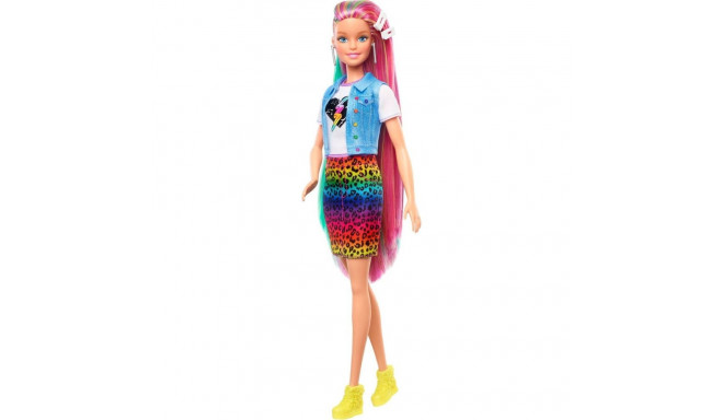 Barbie Barbie Doll - Colorful hair, leopard (GRN81)