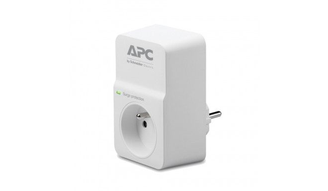 APC Essential surge protection power strip, 1 socket, white (PM1W-GR)