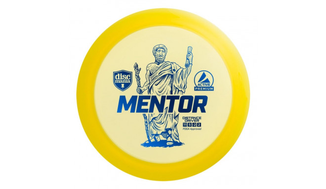 Discgolf DISCMANIA Kaugmaa Ketas MENTOR Active Premium Kollane 11/5/-2/2