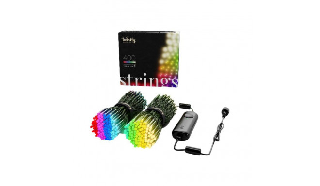 Twinkly|Strings Smart LED Lights 400 RGBW (Multicolor + White), 32m, Black wire|RGBW – 16M+ colors +