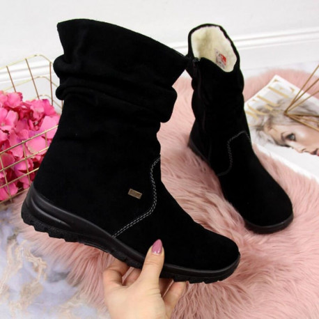 RIEKER W RKR130 insulated leather ankle boots (36)
