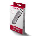 AXAGON HMC-5H USB-C 3.2 Gen 1 jaotur, 3x USB-A, 4K HDMI, PD 100W - Hõbedane
