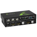 Techly 2x1 USB HDMI 4Kx2K IDATA KVM-HDMI2U KVM-lüliti Must