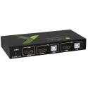 Techly 2x1 USB HDMI 4Kx2K IDATA KVM-HDMI2U KVM-lüliti Must