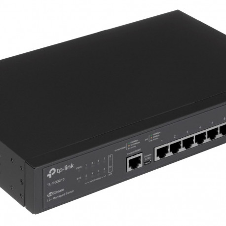 TP-LINK TL-SG3210 Managed L2 Gigabit Ethernet (10/100/1000) Power over Ethernet (PoE) Black
