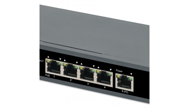 Intellinet 5-pordiline Gigabit lüliti PoE edastusega, üks IEEE 802.3bt (PoE++ / 4PPoE) PD PoE port 9