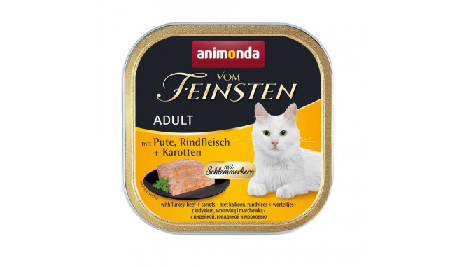 ANIMONDA Vom Feinsten Adult Turkey, beef and carrots - wet cat food - 100g