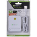 Techly Compact /Writer USB2.0 Valge I-CARD CAM-USB2TY kiipkaardilugeja Siseruumides