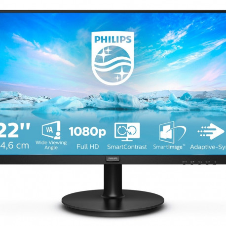 Philips V Line 221V8A/00 LED display 54.6 cm (21.5") 1920 x 1080 pixels Full HD Black