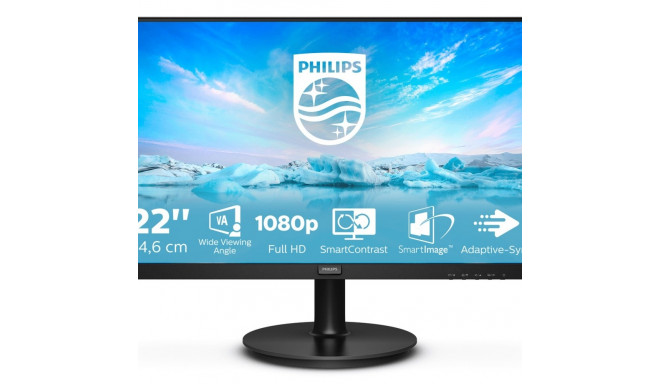 Philips V Line 221V8A/00 LED display 54.6 cm (21.5") 1920 x 1080 pixels Full HD Black