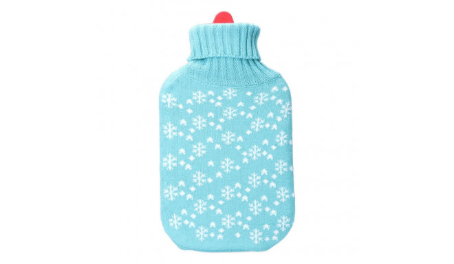 Hot Water Bottle EDM 76771 Blue Blue/White Snowflakes Wool 2 L Plastic