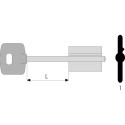 BLANK KEY 00122.00.1 FOR LOCK 57525.48