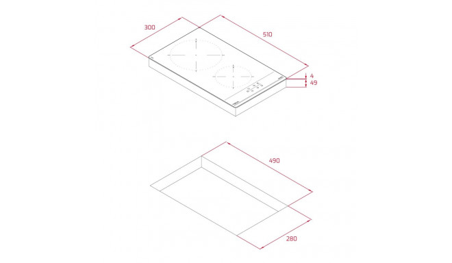 Domino induction hob Teka IBC 32000 TTC BK