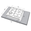 Built-in gas hob Freggia HR640VGTCH