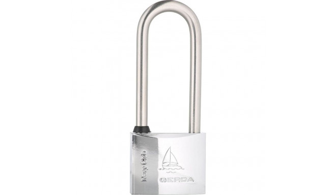 Gerda padlock stainless chrome 50mm NAVY CLUB (KCNP50)