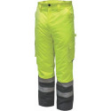 Dedra reflective insulated trousers size S, yellow (BH80SP1-S)