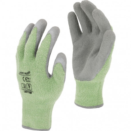 soojendatud rohelised-hallid kindad l251710p, kaart, "10", ce, lahti