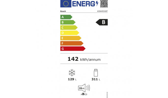 Bosch KGN49OXBT Serie 4 külmik-sügavkülmik, must teras, 2m