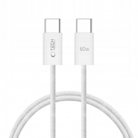 TECH-PROTECT ULTRABOOST CLASSIC TYPE-C CABLE PD60W/3A 100CM WHITE