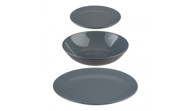 Tableware Secret de Gourmet Grey Ceramic 18 Pieces