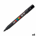 Marker POSCA PC-3M Must (6 Ühikut)