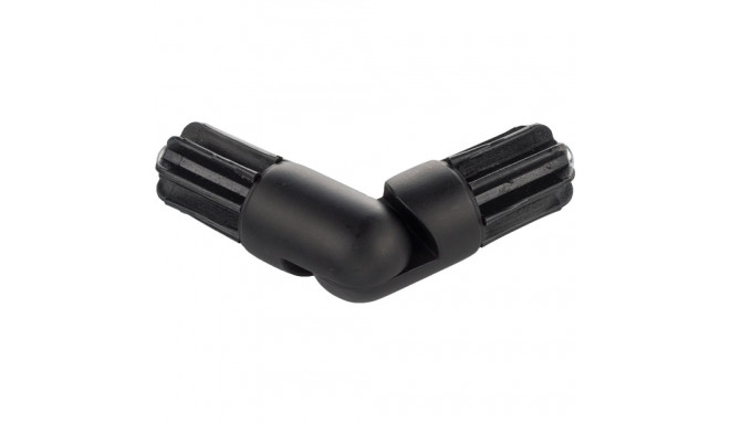 CURTAIN ROD CORNER CONECTOR D19 M BLACK