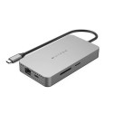 HYPER Dual 4K HDMI 10-in-1 USB-C Hub For M1/M2 MacBooks USB Type-C 104 Mbit/s Silver