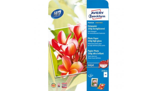 Avery Premium Inkjet Fotopapier printing paper A4 (210x297 mm) High-gloss 20 sheets White