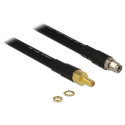 DeLOCK 1m RP-SMA/RP-SMA coaxial cable CFD400, LLC400 Black