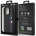 BMW BMHCP15X23PUPVK iPhone 15 Pro Max 6.7" black/black hardcase Perforated Tricolor Line