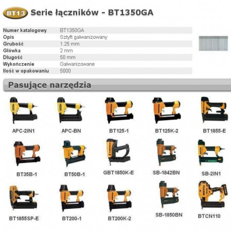 BOSTITCH PINS BT13 50mm 5M 18GA