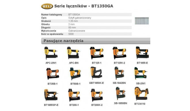 BOSTITCH PINS BT13 50mm 5M 18GA