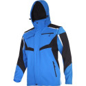 Lahti Pro softshell jacket with hood and detachable sleeves, blue/black, "XL" (L4093004)