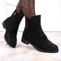 Boots with zircons Potocki W WOL176 black (41)