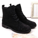 Boots with zircons Potocki W WOL176 black (41)