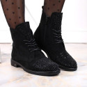 Boots with zircons Potocki W WOL176 black (41)