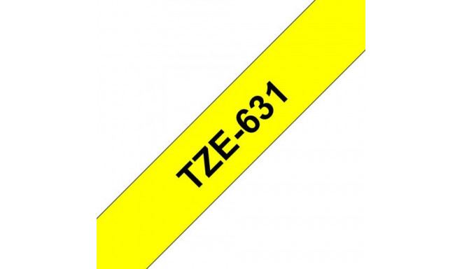 Brother TZE-631 label-making tape Black on yellow