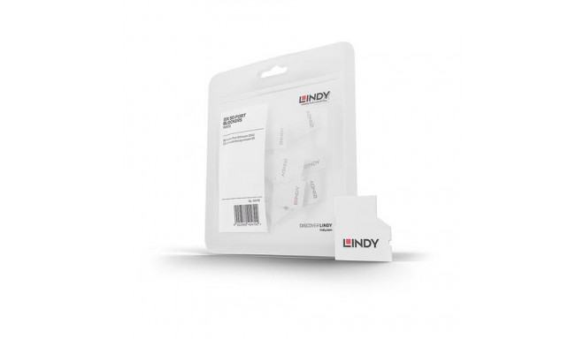 Lindy SD Port Blockers (Without Key) - Pack of 10, White