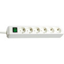 Brennenstuhl Eco power extension 1.5 m 6 AC outlet(s) White