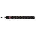 LogiLink PDU8C01 power distribution unit (PDU) 8 AC outlet(s) 1U Black