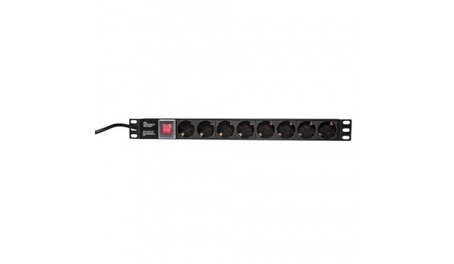 LogiLink PDU8C01 power distribution unit (PDU) 8 AC outlet(s) 1U Black