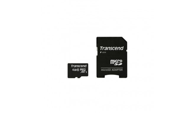 Transcend microSDXC/SDHC Class 10 4GB with Adapter