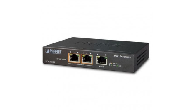 PLANET POE-E202 network extender Network transmitter &amp; receiver Black 10, 100, 1000 Mbit/s