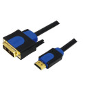 LogiLink CHB3102 video cable adapter 2 m HDMI DVI-D Black, Blue