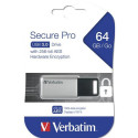 Verbatim Secure Pro - USB 3.0 Drive 64 GB - Silver