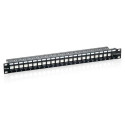 Equip 24-Port Keystone Cat.6 Unshielded Patch Panel, Black